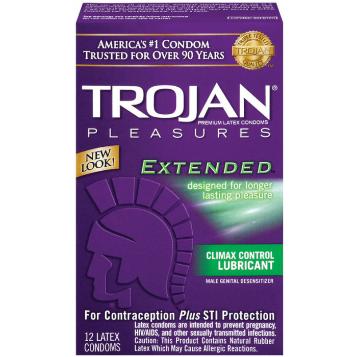 Trojan Extended Pleasure Condoms With Climax Control Lubricant - Image 1