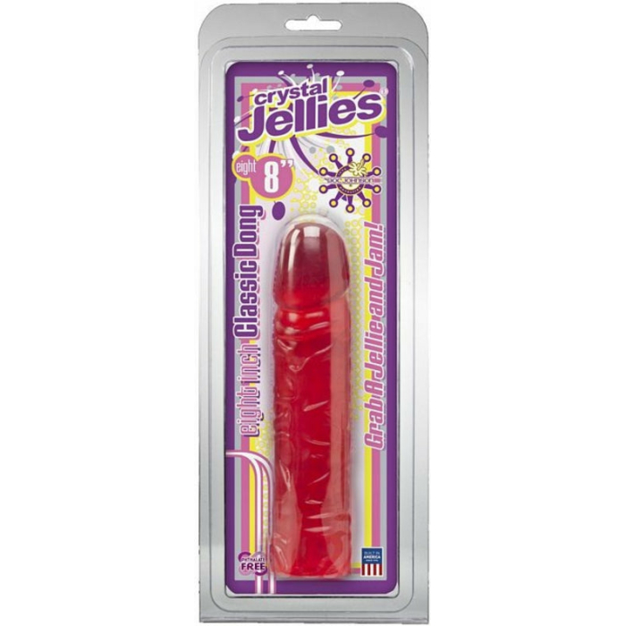 Crystal Jellies Classic Dong 8 Inch - Pink - Image 3