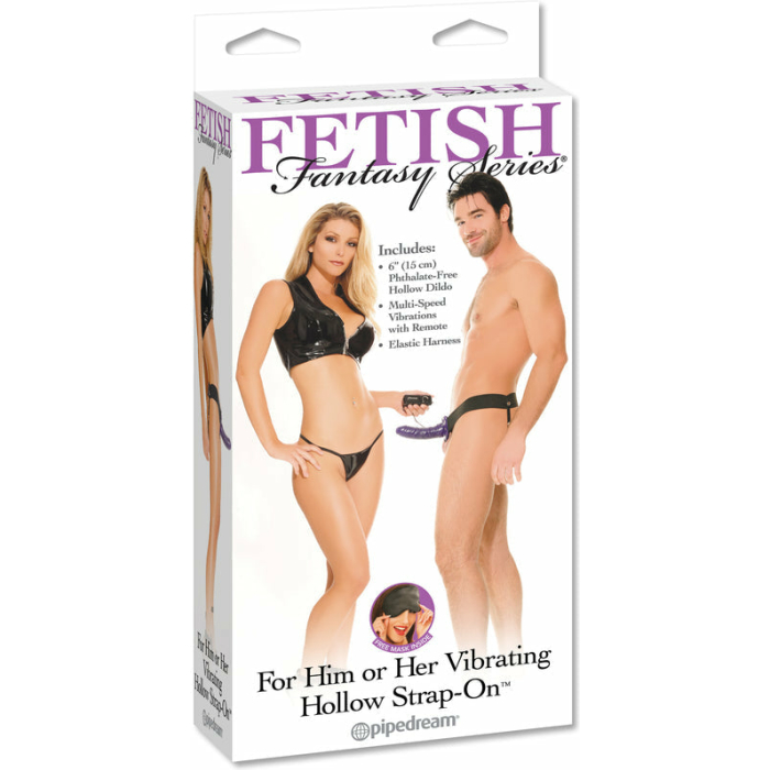 Fetish Fantasy For Him Or Her Vibrating Hollow Strap-on Purple - Image 3
