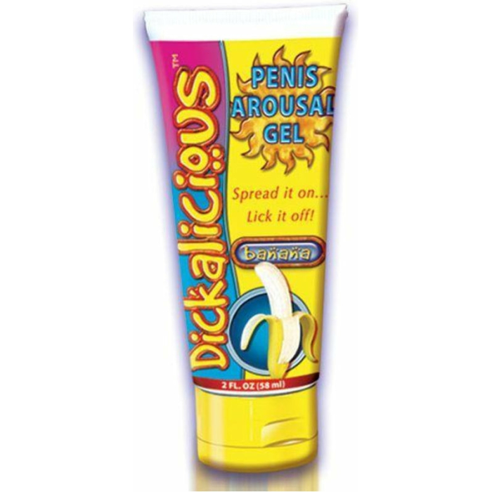 Dickalicious Penis Arousal Gel Banana 2oz - Image 1