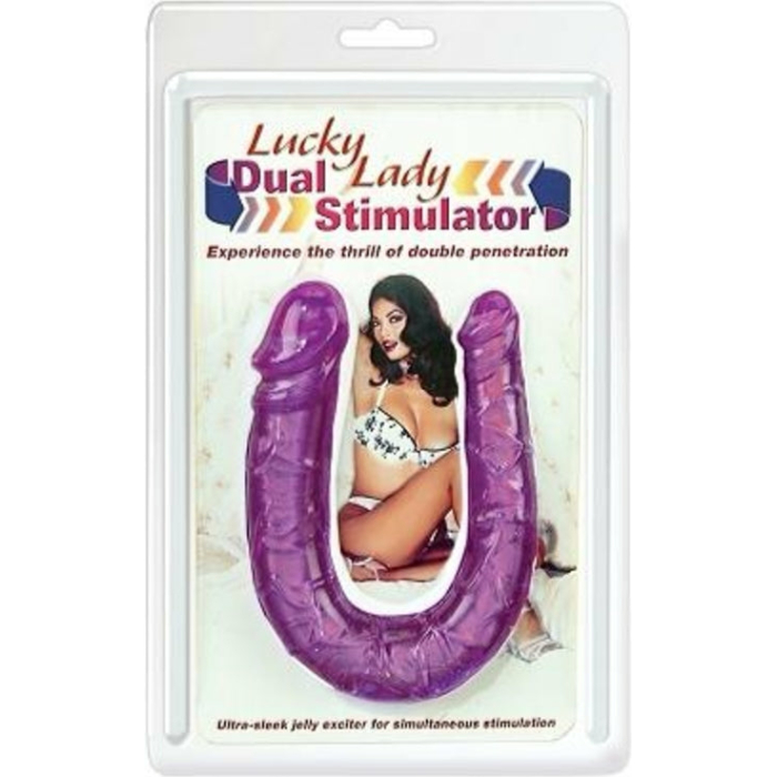 Lucky Lady Dual Stimulator Purple Double Dong - Image 2