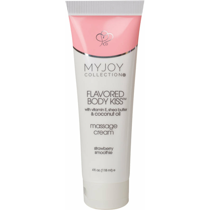 Flavored Body Kiss Massage Cream Strawberry 4 Fl Oz - Image 1
