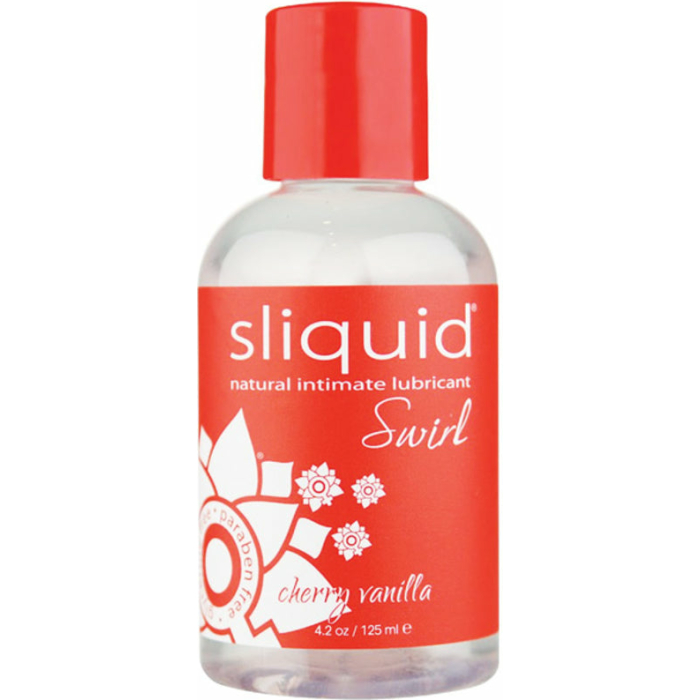Sliquid Swirl Cherry Vanilla Flavored Lubricant 4.2oz - Image 1