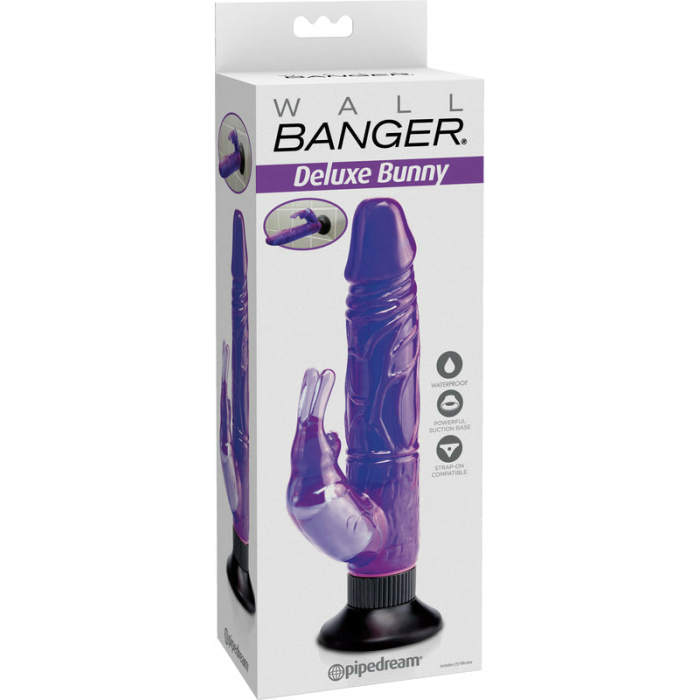 Waterproof Bunny Wall Bangers Purple Vibrator - Image 3