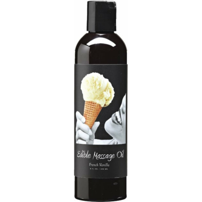 Earthly Body Edible Massage Oil Vanilla 8oz - Image 1