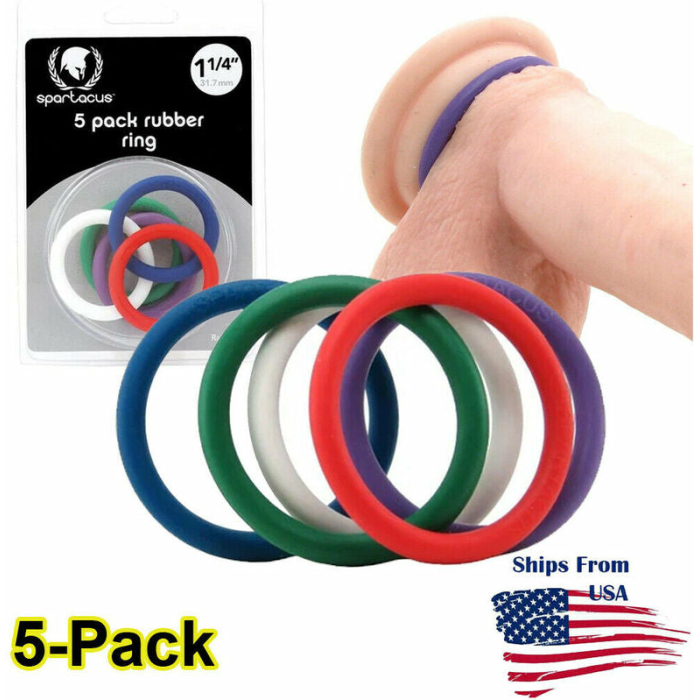 Spartacus Nitrile Cock Rings 5 Pack 1.5 inches - Image 2