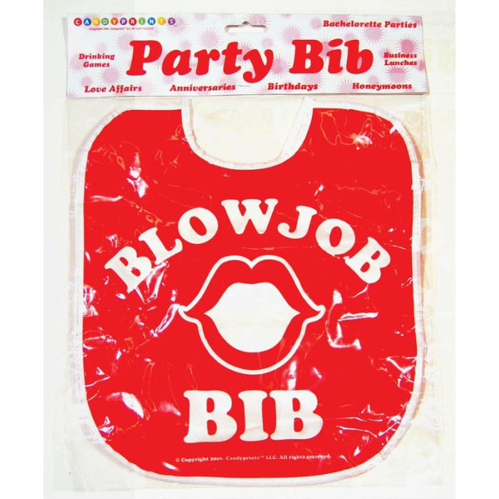 Blow Job Party Bib Red O/S - Image 1