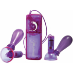 Fetish Fantasy Vibrating Nipple Pumps Purple