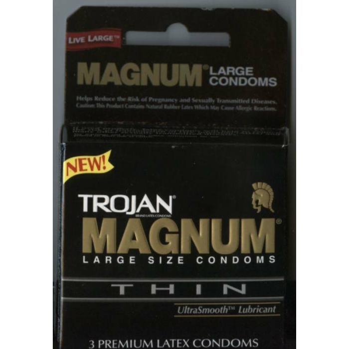 Trojan Magnum Thin Large Size Condoms With Ultrasmooth Lubricant - Image 1