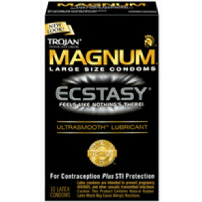 Trojan Ecstasy Magnum Condoms With Ultrasmooth Lubricant - Image 1