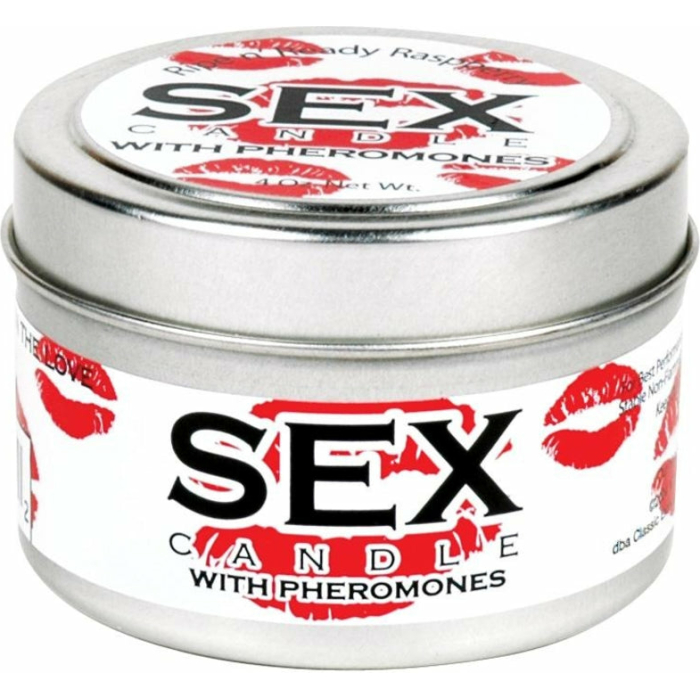 Sex-a-licious Pheromone Massage Candle Ravenous Raspberry 4 Oz/113 G - Image 1