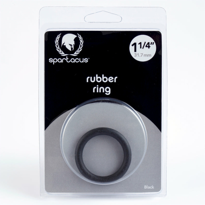 Spartacus Rubber Cock Ring 1.25in. (black) - Image 2