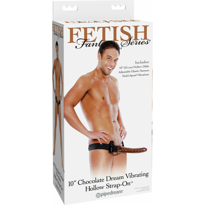 10 inches Vibrating Hollow Strap On - Image 3