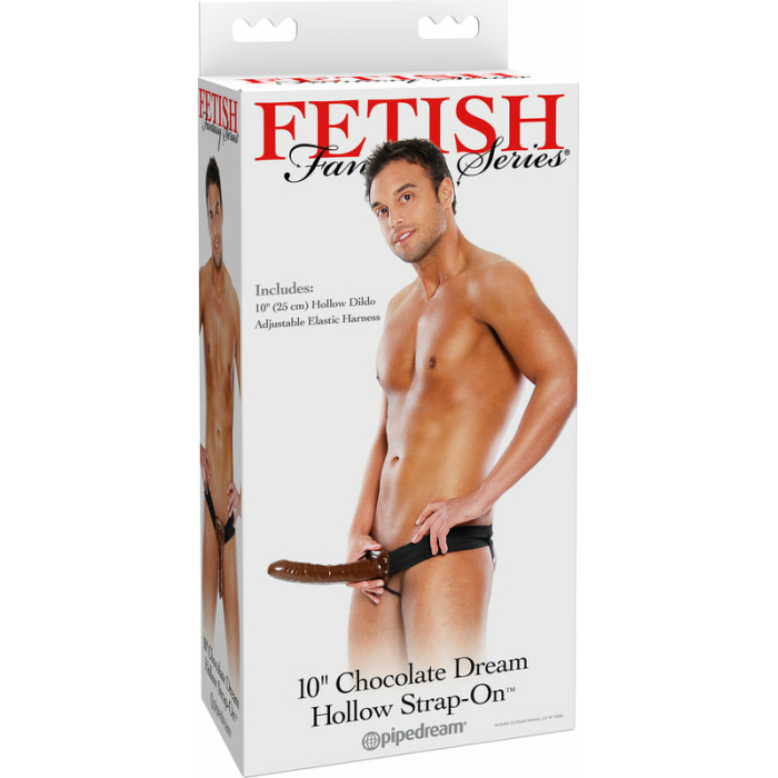 10" Chocolate Dream Hollow Strap-On - Image 3