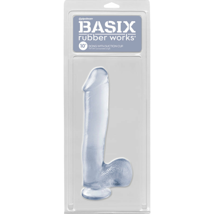 Basix Dong Suction Cup 10 Inch Clear - Image 2