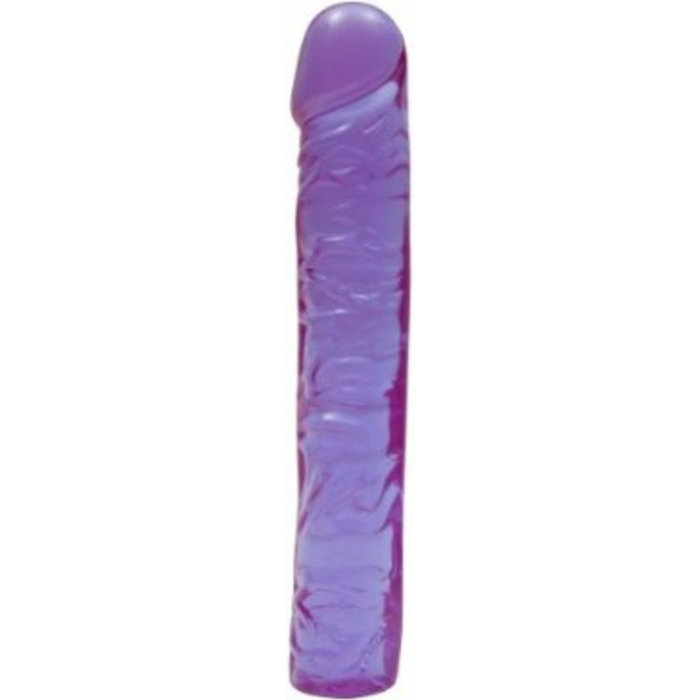 Crystal Jellies 10in Classic Dildo - Purple - Image 1