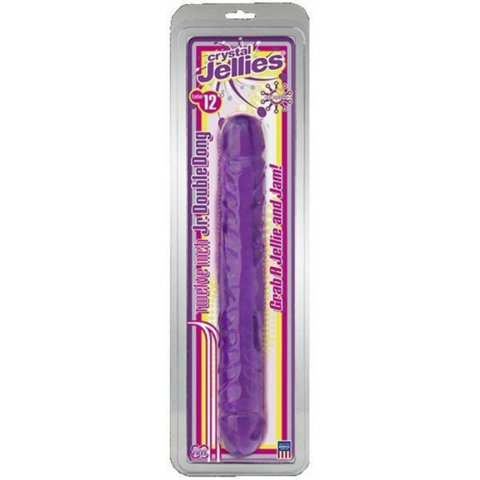 Jellies Jr 12" Double Dong - Purple - Image 2