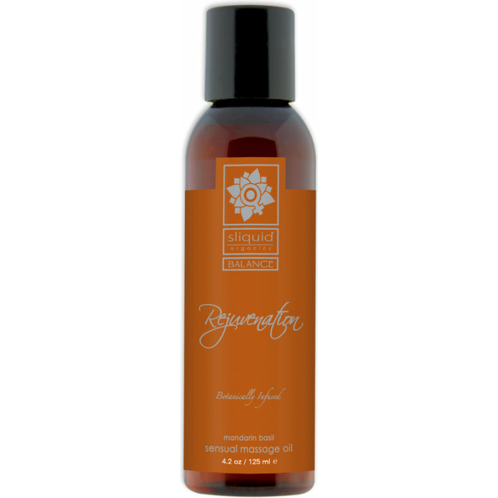 Sliquid Organics Balance Massage Oil Rejuvenation (mandarin Basil) 4.2oz - Image 1