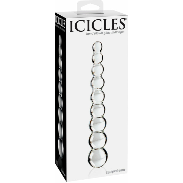 Icicles No 2 Glass Anal Beads Clear - Image 3