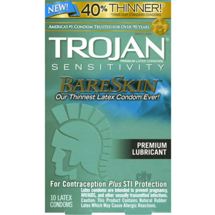 Trojan Bare Skin Lubricated Condoms (10) - Image 1