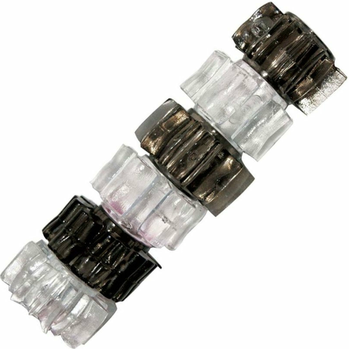 Hung Pleasure Stars Jelly Cock Rings Black/clear 6 Pack - Image 1