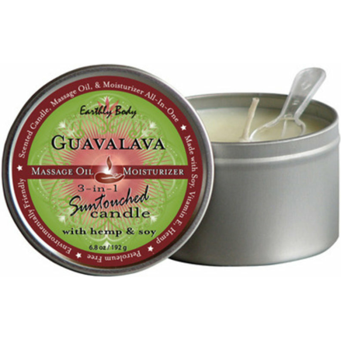 3 In 1 Round Massage Oil Candle Guavalava 6oz - Image 1