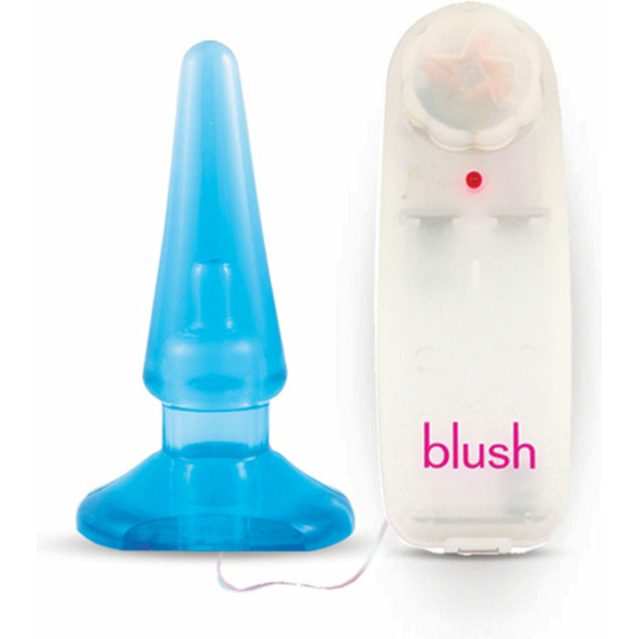 Basic Anal Pleaser Blue Vibrating Plug - Image 1