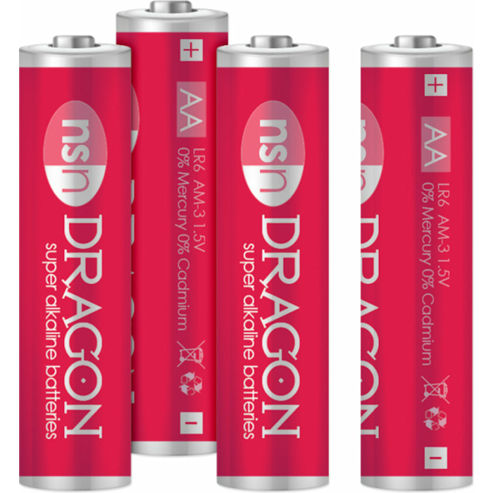 Dragon Alkaline Batteries 4 Pack AA - Image 1