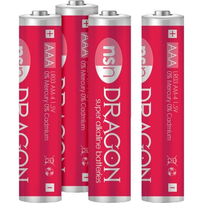 Dragon Alkaline Batteries Size AAA 4 Pack - Image 1