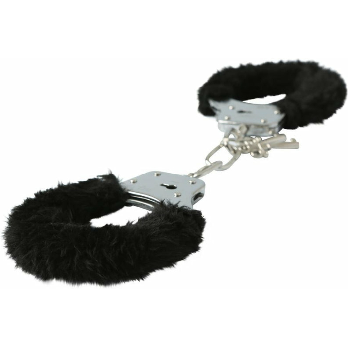 S&M Furry Handcuffs: Black - Image 1