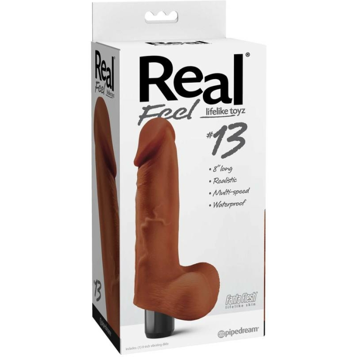 Real Feel Lifelike Toyz No. 13 - Brown Vibrator - Image 3