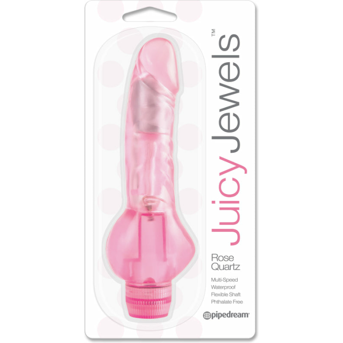 Juicy Jewels Rose Quartz Pink Realistic Vibrator - Image 2
