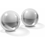 Icicles No 42 Medium Glass Ben Wa Balls Clear