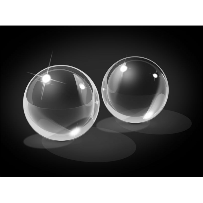Icicles No 42 Medium Glass Ben Wa Balls Clear - Image 2