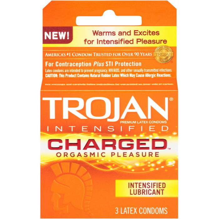 Trojan Charged W/intensified Lubricant Condoms (3 Pack) - Image 1