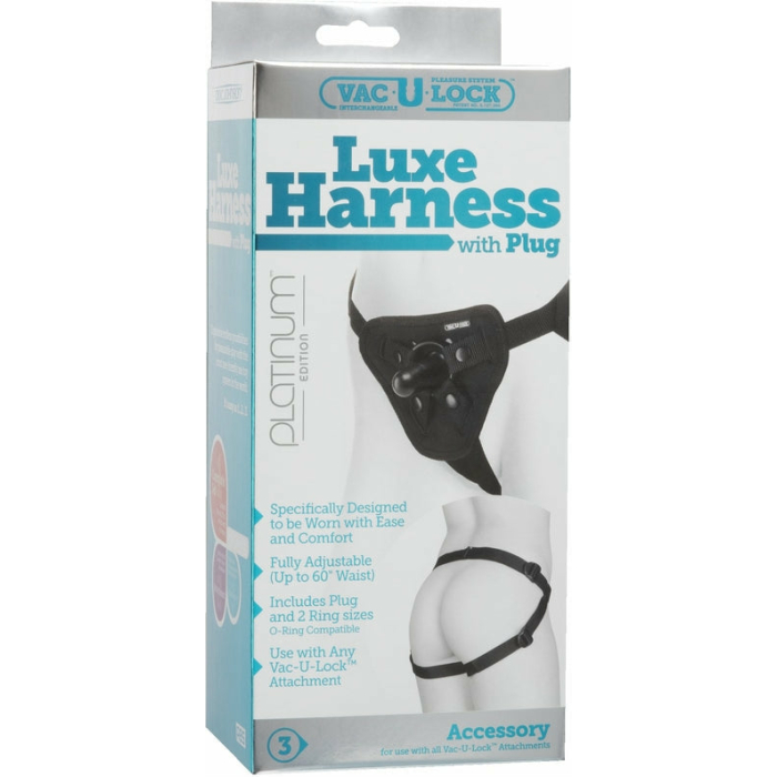 Vac-U-Lock Luxe Harness - Black - Image 3