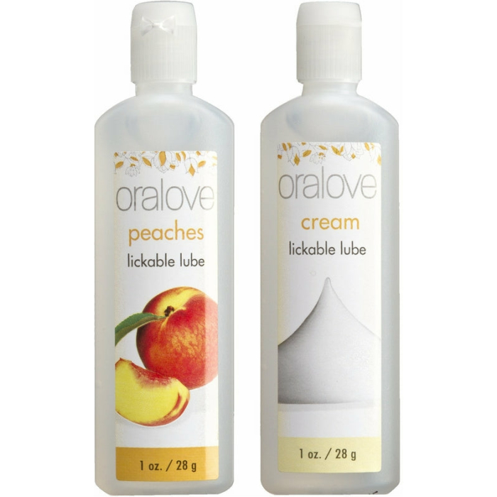 Oralove Delicious Duo Lickable Lubes Peaches and Cream - Image 1