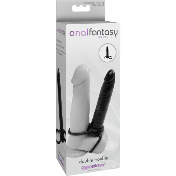 Anal Fantasy Double Trouble Cock Ring Black - Image 3
