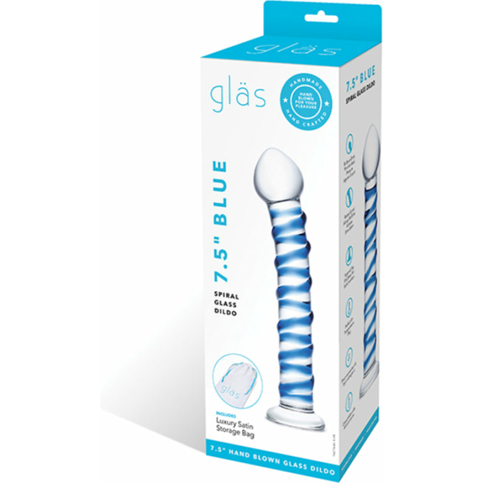 Glas Blue Spiral Glass Dildo - Image 2