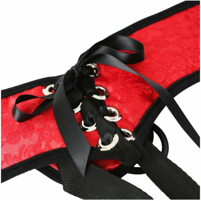 Sportsheets Red Lace Corsette Strap On - Image 3