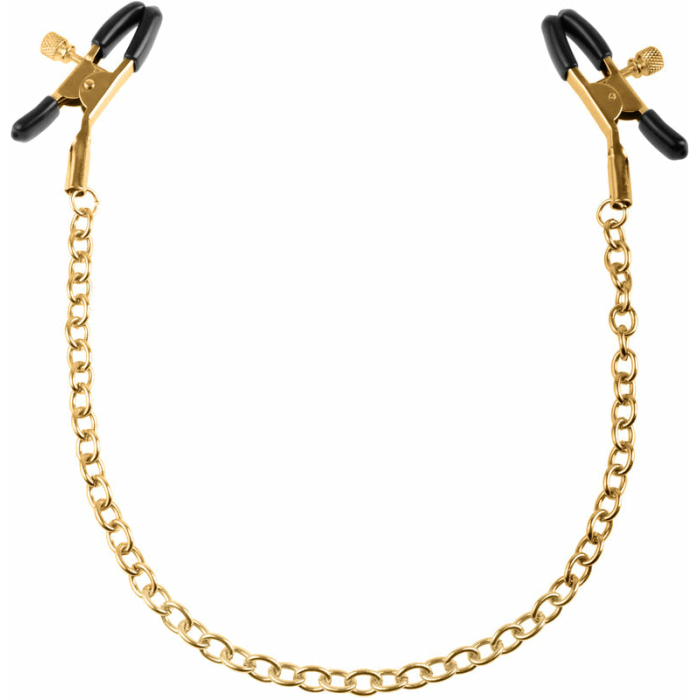 Fetish Fantasy Gold Chain Nipple Clamps - Image 1