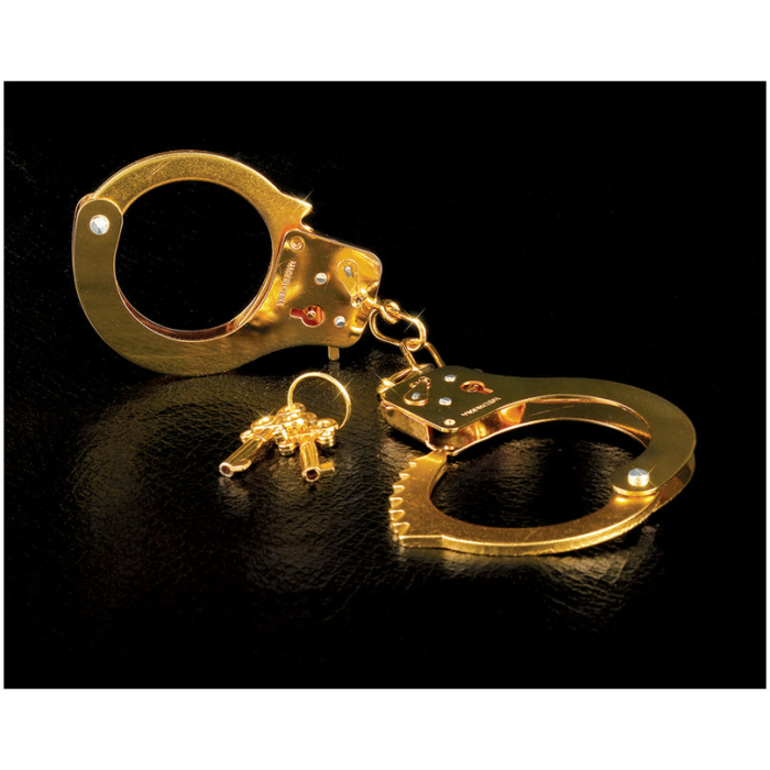Fetish Fantasy Gold Metal Cuffs Handcuffs - Image 1