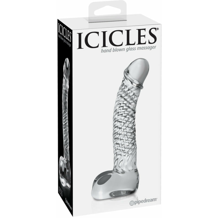 Icicles No 61 Clear Glass Realistic Dildo - Image 3