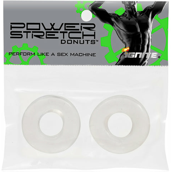 Thick Power Stretch Donuts 2 Pack Clear - Image 1