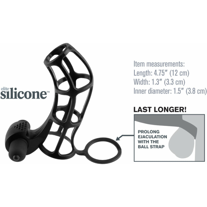 Deluxe Silicone Power Cage - Black - Image 2