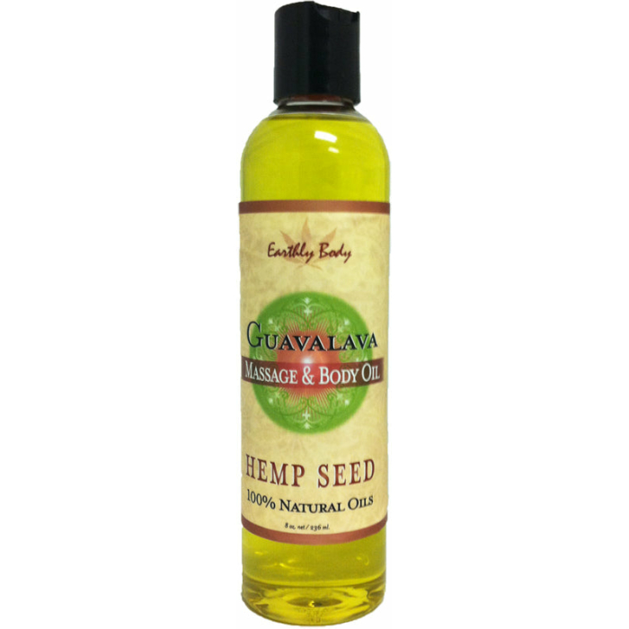 Earthly Body Massage Oil Guavalava 8oz - Image 1