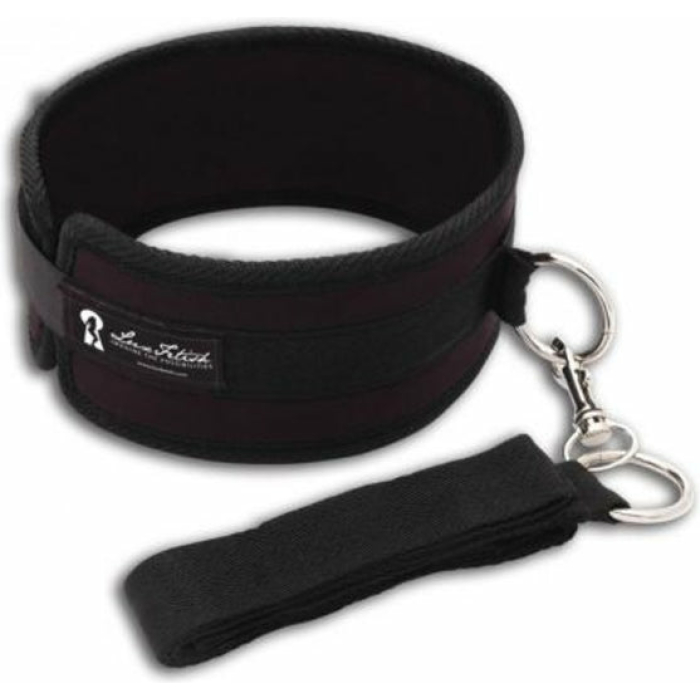 Lux Fetish Collar And Leash Set Black - Image 1