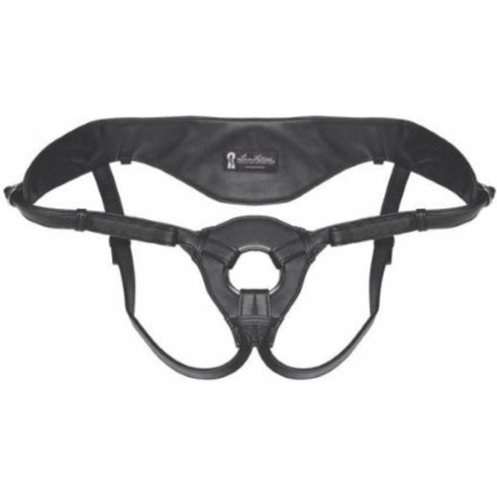 Lux Fetish Patent Leather Strap On Harness Black O/S - Image 1