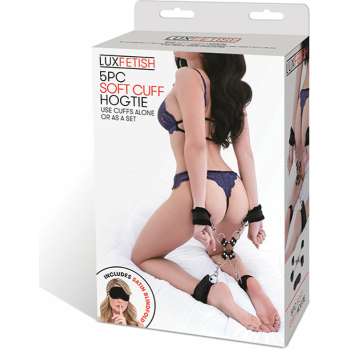 Lux Fetish 5 Piece Hogtie Set Black - Image 2