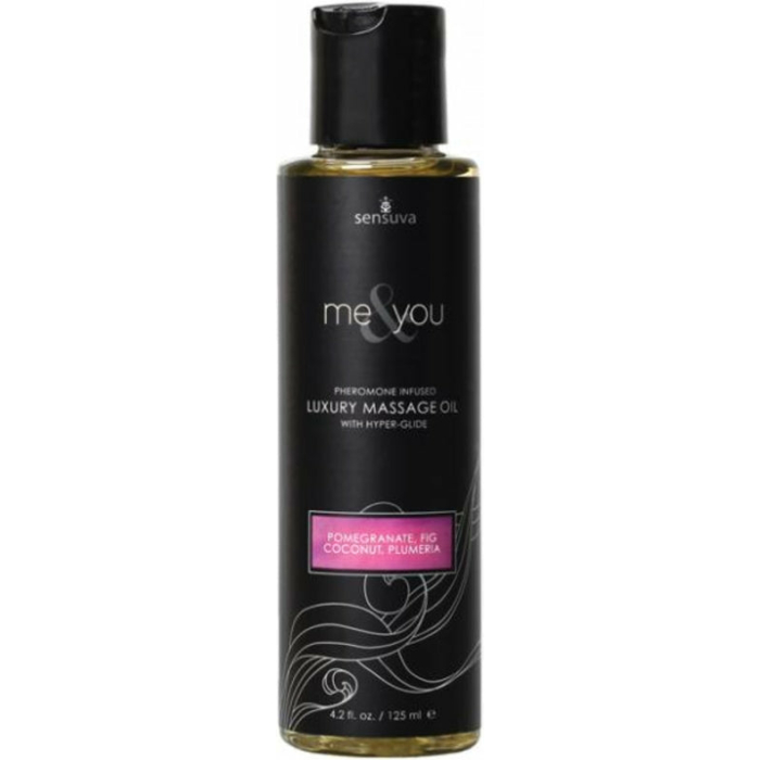Me & You Massage Oil Pomegranate, Fig, Coconut, Plumeria 4.2oz - Image 1
